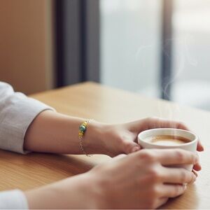 Handmade Yellow/Green Glass Bracelet